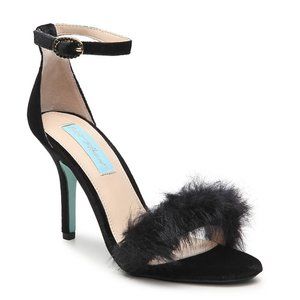 Betsey Johnson Nolte Velvet Faux High Heel Sandals